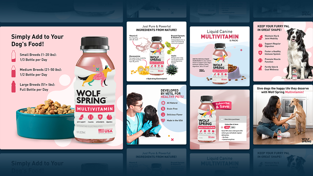 Wolf Spring Product Imagery: Enhanced visuals designed for stronger brand impact and higher engagement.